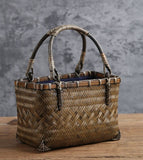 Handmade Bamboo Bag Retro Mini Rattan