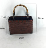 Handmade Bamboo Bag Retro Mini Rattan