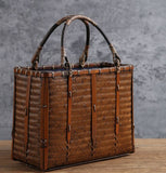 Handmade Bamboo Bag Retro Mini Rattan