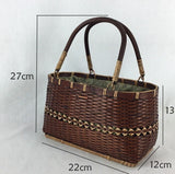 Handmade Bamboo Bag Retro Mini Rattan