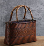 Handmade Bamboo Bag Retro Mini Rattan