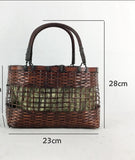 Handmade Bamboo Bag Retro Mini Rattan