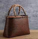 Handmade Bamboo Bag Retro Mini Rattan