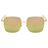 ENOCH Metal Flat Lens Square Sunglasses