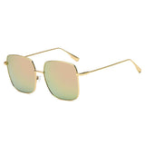ENOCH Metal Flat Lens Square Sunglasses