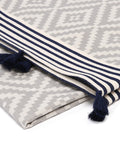 Gray Tribal Design Turkish Towel Beach Blanket