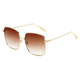 ENOCH Metal Flat Lens Square Sunglasses