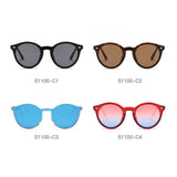 CROSBY Retro Round Horn Rimmed Sunglasses