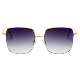 ENOCH Metal Flat Lens Square Sunglasses