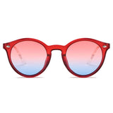 CROSBY Retro Round Horn Rimmed Sunglasses