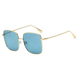 ENOCH Metal Flat Lens Square Sunglasses