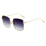 ENOCH Metal Flat Lens Square Sunglasses