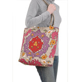 Bohemian Magenta Large Tote