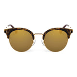BILOXI Half Frame Round Cat Eye Polarized Sunglasses