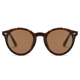 CROSBY Retro Round Horn Rimmed Sunglasses