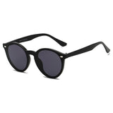 CROSBY Retro Round Horn Rimmed Sunglasses