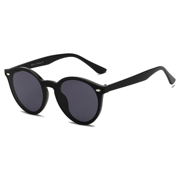 CROSBY Retro Round Horn Rimmed Sunglasses