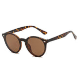 CROSBY Retro Round Horn Rimmed Sunglasses