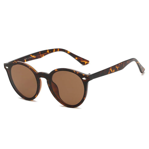 CROSBY Retro Round Horn Rimmed Sunglasses